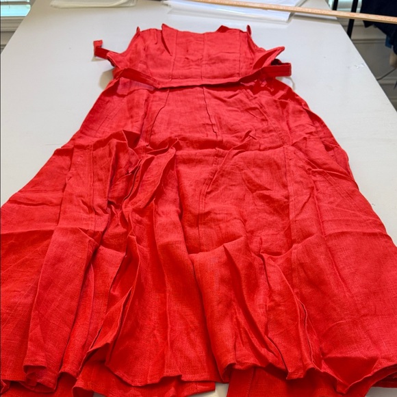 J. Crew Petite seamed linen dress with removable belt Medium Petite - Picture 11 of 11